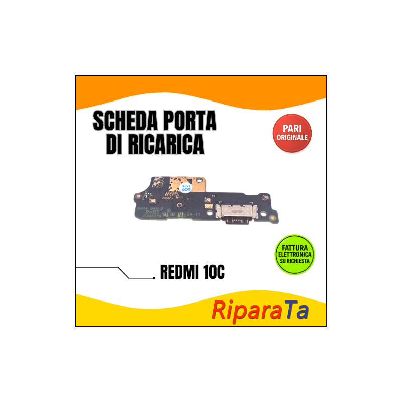 PCB RICARICA CONNETTORE XIAOMI REDMI 10C 220333QAG DOCK MIC PARI ORIGINALE