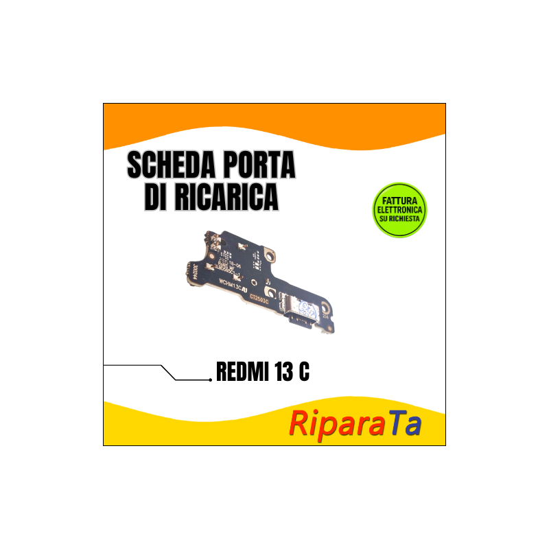 PCB CONNETTORE RICARICA XIAOMI REDMI 13c / POCO C65 DOCK MICROFONO OEM