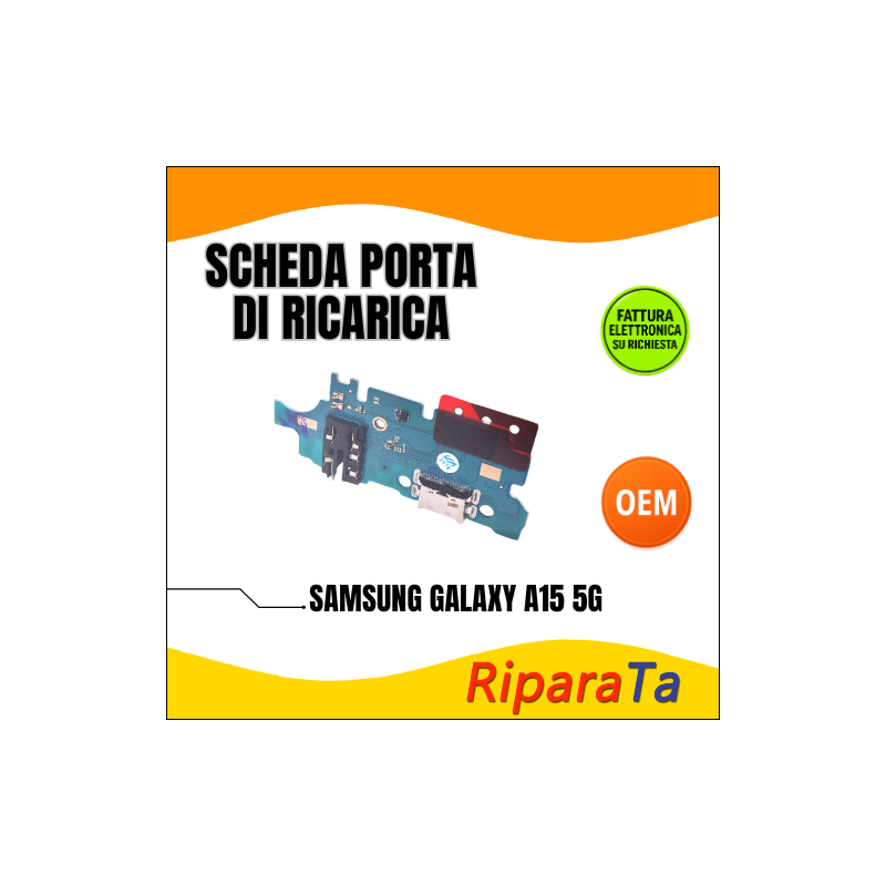 PCB RICARICA CONNETTORE SAMSUNG GALAXY A15 5G/A15/ M15 A156 DOCK MIC+JACK AUDIO