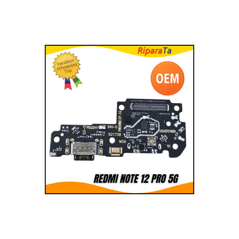 CONNETTORE RICARICA XIAOMI REDMI NOTE 12 PRO 5G 22101316G  DOCK MICROFONO
